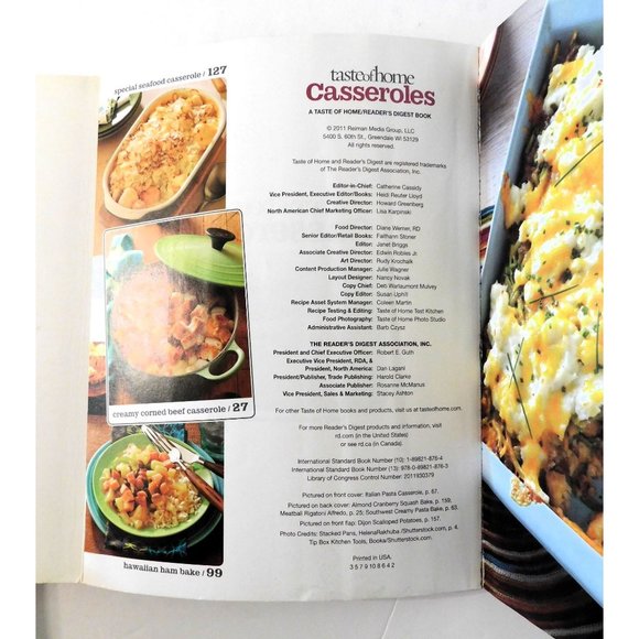 Taste of Home Casseroles 377 Dishes for Families, Potlucks & Parties 2011 Trade - Picture 3 of 9